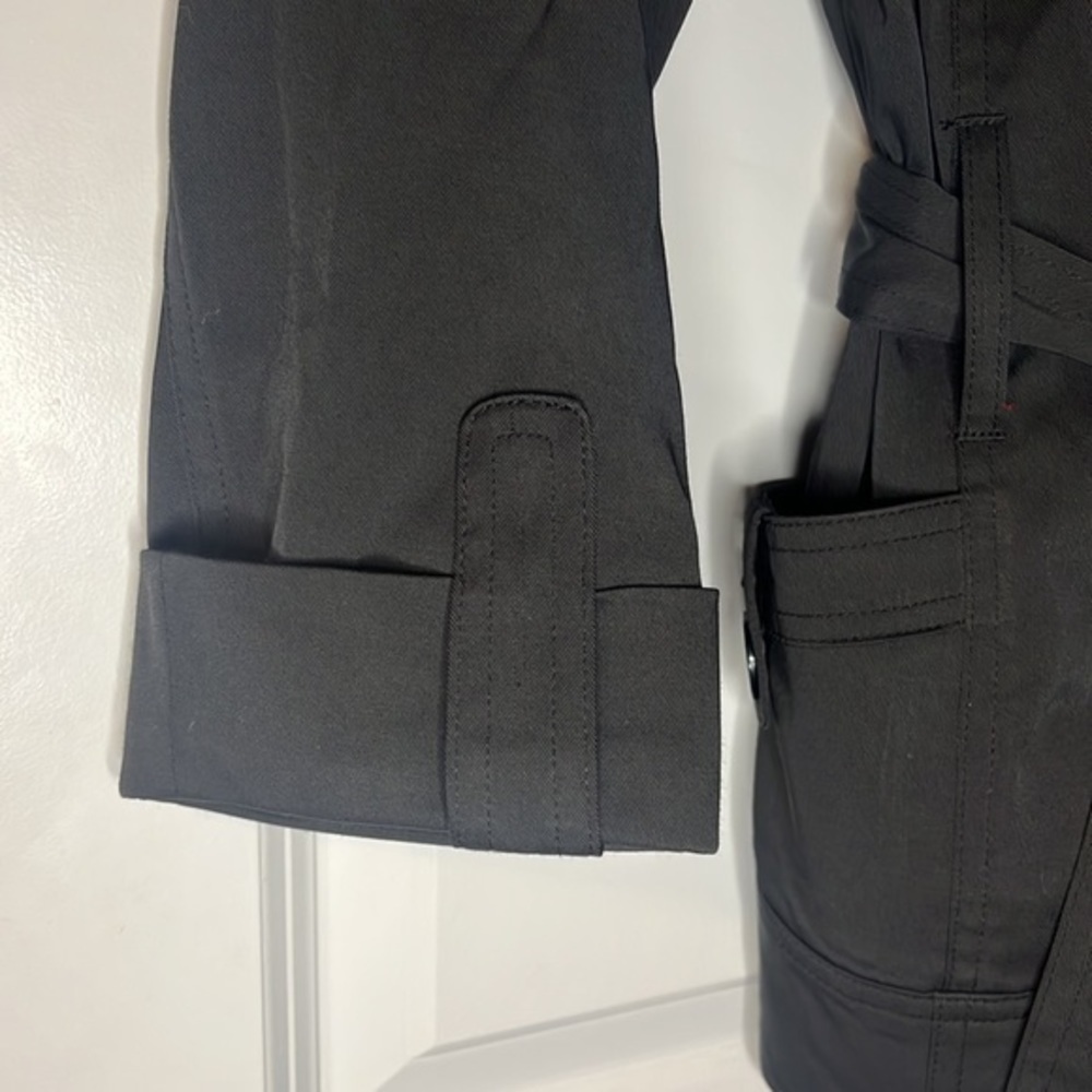 - Harve Benard black‎ pea coat with tie and pockets - Picture 4 of 4